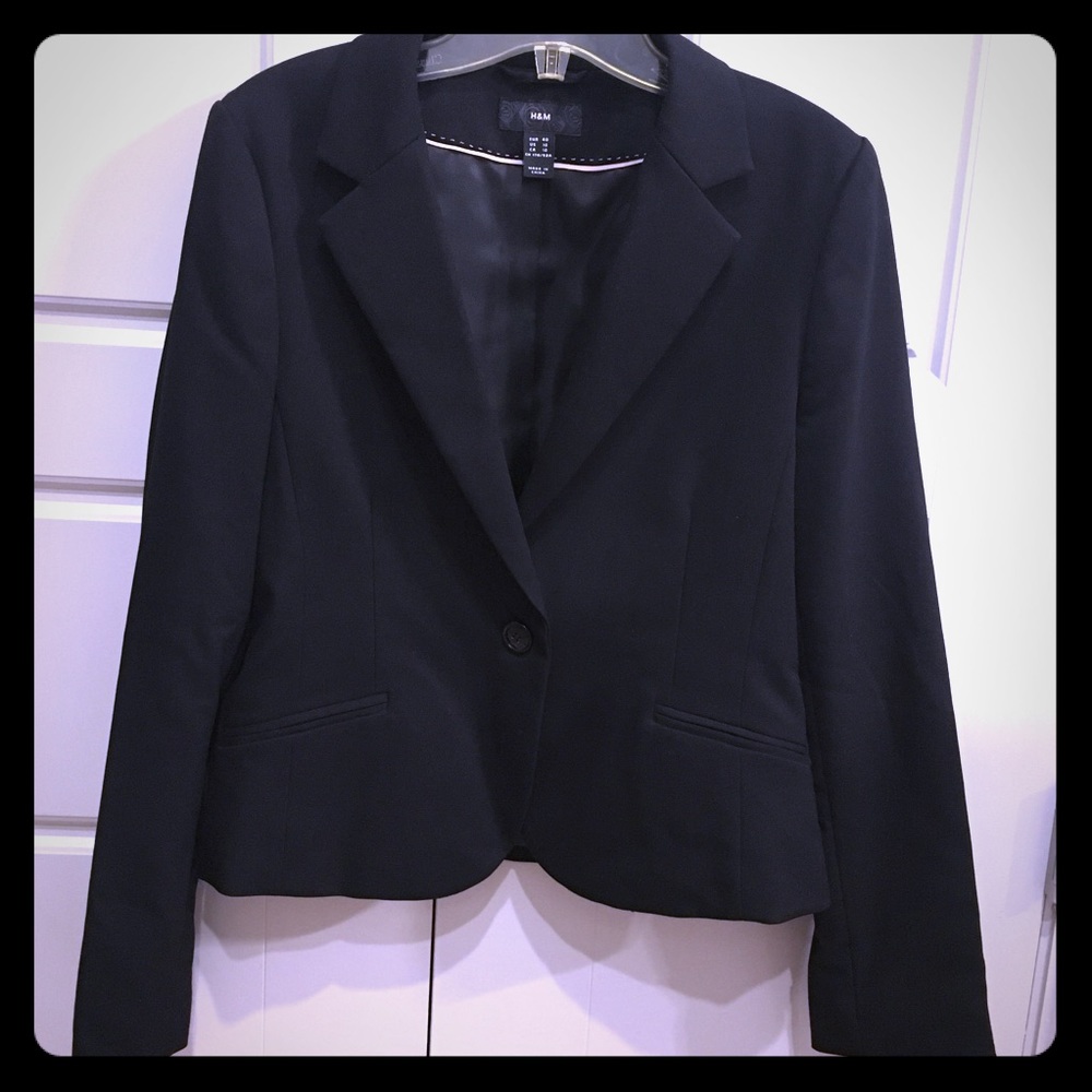 Size 10 H&M Black Blazer and skirt